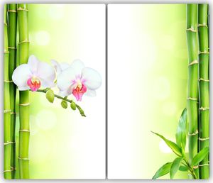 Deska do krojenia Tulup szklana Orchidea i bambus 1 52x30cm 2szt. 1