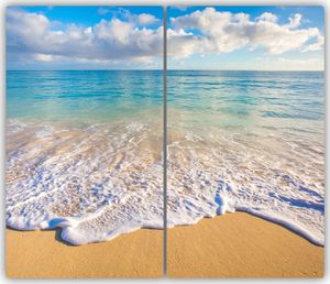 Deska do krojenia Tulup szklana Hawajska plaża 1 52x30cm 2szt. 1