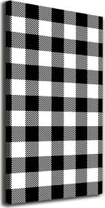 Tulup Obraz Na Płótnie 50x100 Obraz Canvas Czarno-biała krata 1