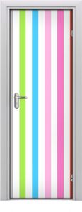 Tulup Fototapeta samoprzylepna na drzwi 75 x 205 cm kolorowe paski 1