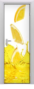Tulup Fototapeta samoprzylepna na drzwi 75 x 205 cm sok cytrynowy 1