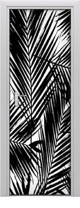 Tulup Fototapeta samoprzylepna na drzwi 75 x 205 cm liście palmowe 1
