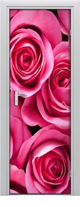 Tulup Fototapeta samoprzylepna na drzwi 75 x 205 cm różowe róże 1