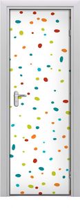 Tulup Fototapeta samoprzylepna na drzwi 75 x 205 cm kolorowe kropki 1