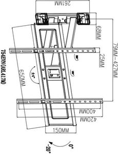 TB Print Uchwyt ścienny TB-754E 37'' - 70'' 2