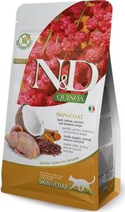 Farmina N&D CAT QUINOA SKIN & COAT QUAIL - Skóra i sierść, z przepiórką, quinoa, kokosem i kurkumą 1,5 kg 1