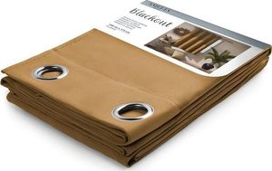 AmeliaHome Zasłona Blackout na przelotkach Musztardowy 140X175 3