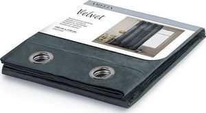 AmeliaHome Zasłony Velvet na przelotkach Grafit 140X270 4