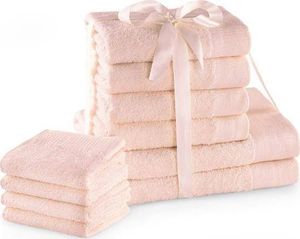 AmeliaHome Zestaw ręczników Amari 10 elementów różowy AmeliaHome 1