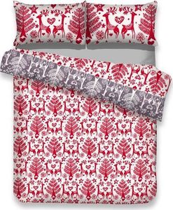 AmeliaHome Pościel flanelowa czerwona 135 x 200 cm RUDOLPH AmeliaHome 1