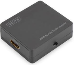 Adapter AV Digitus HDMI - D-Sub (VGA) + Jack 3.5mm czarny (DS-40310-1) 1