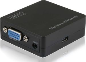 Adapter AV Digitus HDMI - D-Sub (VGA) + Jack 3.5mm czarny (DS-40131) 1