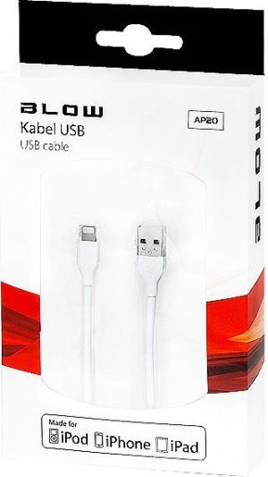 Kabel USB Blow USB-A - Lightning 2 m Biały (66-080#) 1