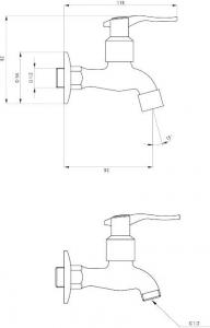 Deante Zawór wypływowy 1/2" chrom (BEZ_122L) 4