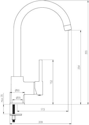Bateria kuchenna Deante Milin stojąca biała (BEU W62M) 3
