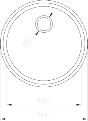 Zlewozmywak Deante  1-komorowy Lusitano bez ociekacza okrągły 44,5cm biały (ZCL_680N) 2
