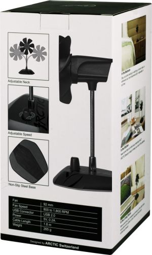 Wentylator USB Arctic Stołowy Breeze (ABACO-BRZBK01-BL) 10
