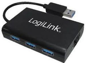 HUB USB LogiLink Adapter Gigabit Ethernet do USB 3.0, HUB USB 3.0 (UA0173) 1