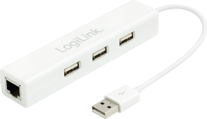 HUB USB LogiLink 1x RJ-45  + 3x USB-A 2.0 (UA0174A) 1