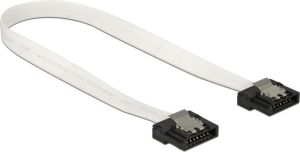 Delock Przewód SATA FLEXI 6 Gb/s o dł. 20 cm, biały, metalowe zaciski (83503) 1
