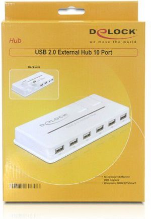 HUB USB Delock 10x USB-A 2.0 (61857) 4