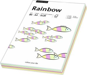 Papyrus Papier ksero Mix pastelowy Rainbow A4 5x20 arkuszy (88043187) 1