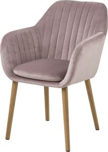 Selsey Krzesło tapicerowane Elidi pastelowy róż tapicerowane 1