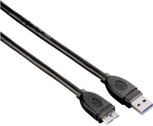 Kabel USB Hama USB-A - microUSB 1 m Czarny (00054507) 1