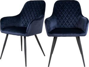 Selsey Zestaw dwóch krzeseł tapicerowanych Rozates niebieskie 1