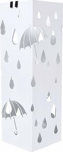 Selsey Stojak na parasole Rain metalowy biały na planie kwadratu 1