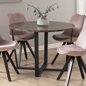 Selsey Stół Adhafera brązowy średnica 110 cm 2