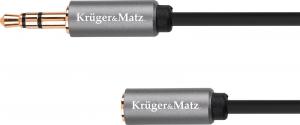 Kabel Kruger&Matz Jack 3.5mm - Jack 3.5mm 1m srebrny (KM1229) 1