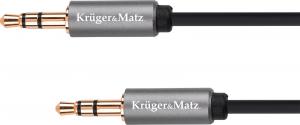 Kabel Kruger&Matz Jack 3.5mm - Jack 3.5mm 1m srebrny (KM1226) 1