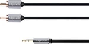 Kabel Kruger&Matz Jack 3.5mm - RCA (Cinch) x2 1.8m srebrny (KM0310) 1