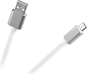 Kabel USB M-Life USB-A - microUSB 1 m Biały (ML0801W) 1