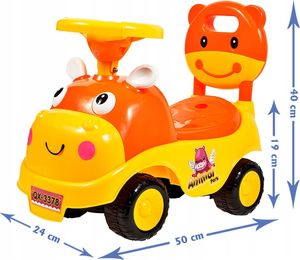 MalPlay Jeździk Hipcio Pomarańczowy 4