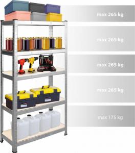 Humberg Regał metalowy magazynowy 205x120x45 (4850) 10