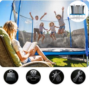 Trampolina ogrodowa Neo-Sport NS-06W181 z siatką wewnętrzną 6 FT 183 cm 8