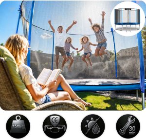 Trampolina ogrodowa Neo-Sport NS-10Z181 z siatką zewnętrzną 10 FT 312 cm 8