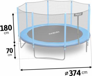 Trampolina ogrodowa Neo-Sport NS-12Z181 z siatką zewnętrzną 12.5 FT 374 cm 6