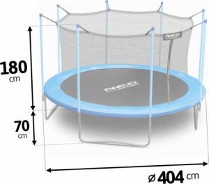 Trampolina ogrodowa Neo-Sport NS-13W181 z siatką wewnętrzną 13.5 FT 404 cm 4