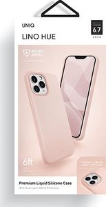 Uniq UNIQ etui Lino Hue Apple iPhone 12 Pro Max różowy/blush pink Antimicrobial 7