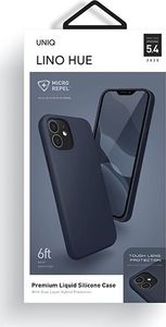 Uniq UNIQ etui Lino Hue Apple iPhone 12 mini niebieski/marine blue Antimicrobial 7