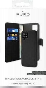 Puro PURO Wallet Detachable - Etui 2w1 Samsung Galaxy A42 5G (czarny) 3