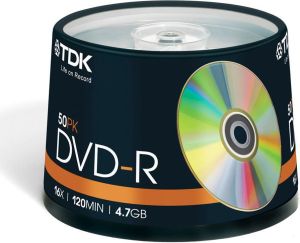 TDK Płyty DVD-R, 4.7 GB, 16X, 50 szt. (T19417) 1