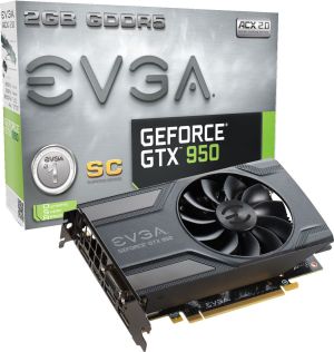 Karta graficzna EVGA GeForce GTX 950 Superclocked 2GB GDDR5 (128 bit) HDMI, 3x DP, DVI-I, Box (02G-P4-2951-KR) 1