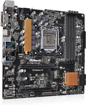 Płyta główna ASRock Z170M PRO4S, Intel Z170, DDR4, SATA3, mATX (Z170M PRO4S) 3