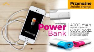 Powerbank Whitenergy 4000 mAh, 1 A, Biało-Niebieski (10117) 4