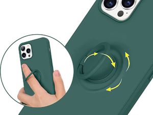 Alogy Etui silikonowe Ring Ultra Slim Alogy do iPhone 12/ 12 Pro 6.1 Zielone uniwersalny 5