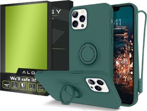 Alogy Etui silikonowe Ring Ultra Slim Alogy do iPhone 12/ 12 Pro 6.1 Zielone uniwersalny 8